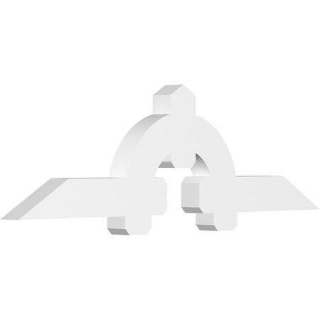 Ekena Millwork Ericson Architectural Grade PVC Gable Bracket, 72"W x 21"H x 4"D x 6"F, 7/12 Pitch GBP072X21X0406ERI00